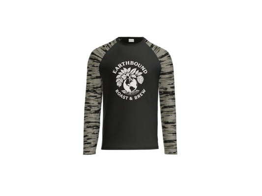 Earthbound Black Camo Long Sleeve (White Logo on Front)
