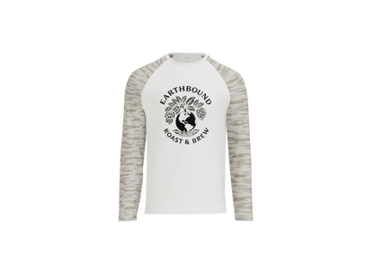 Earthbound White Camo Long Sleeve (Black Logo on Front)