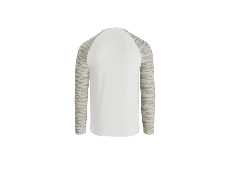 Earthbound White Camo Long Sleeve (Black Logo on Front)