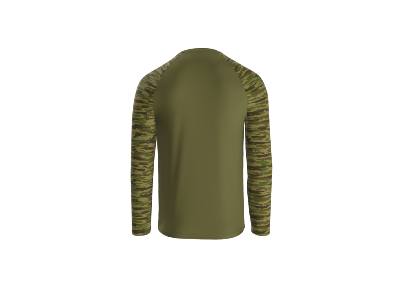 Earthbound Green Camo Long Sleeve (Black Logo on Front)