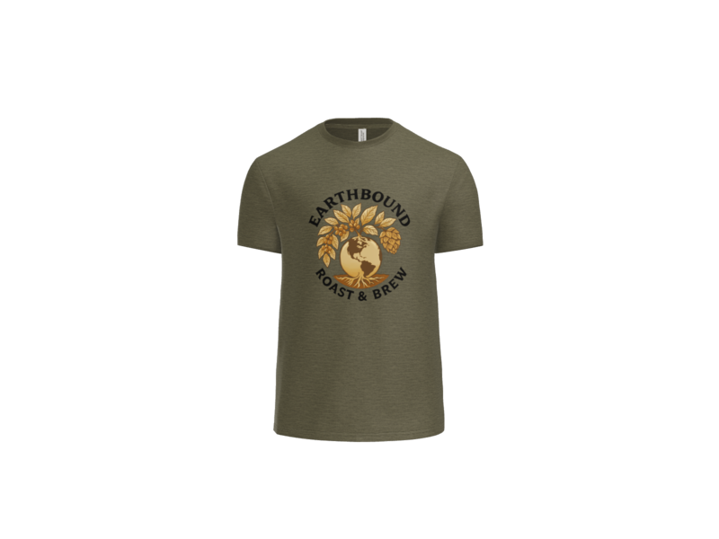 Earthbound Military Green T-Shirt (Colored Logo on Front)
