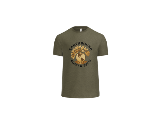 Earthbound Military Green T-Shirt (Colored Logo on Front)