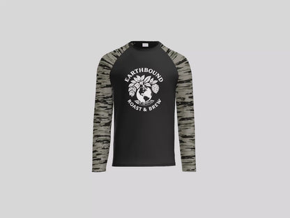 Earthbound Black Camo Long Sleeve (White Logo on Front)
